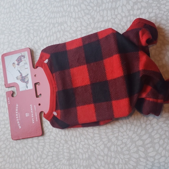Red and Black Buffalo Plaid Pet Pajamas XS - NWT - Picture 1 of 5